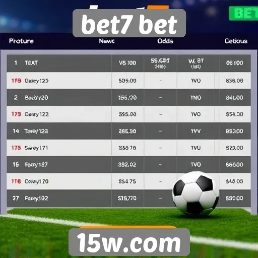 Comparação de odds entre bet7 bet e concorrentes